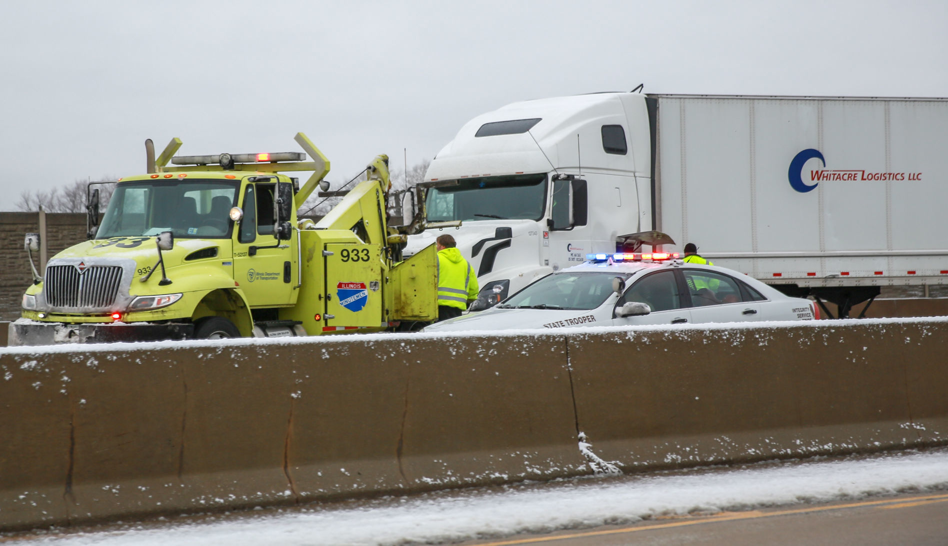 Truck crash on I-94